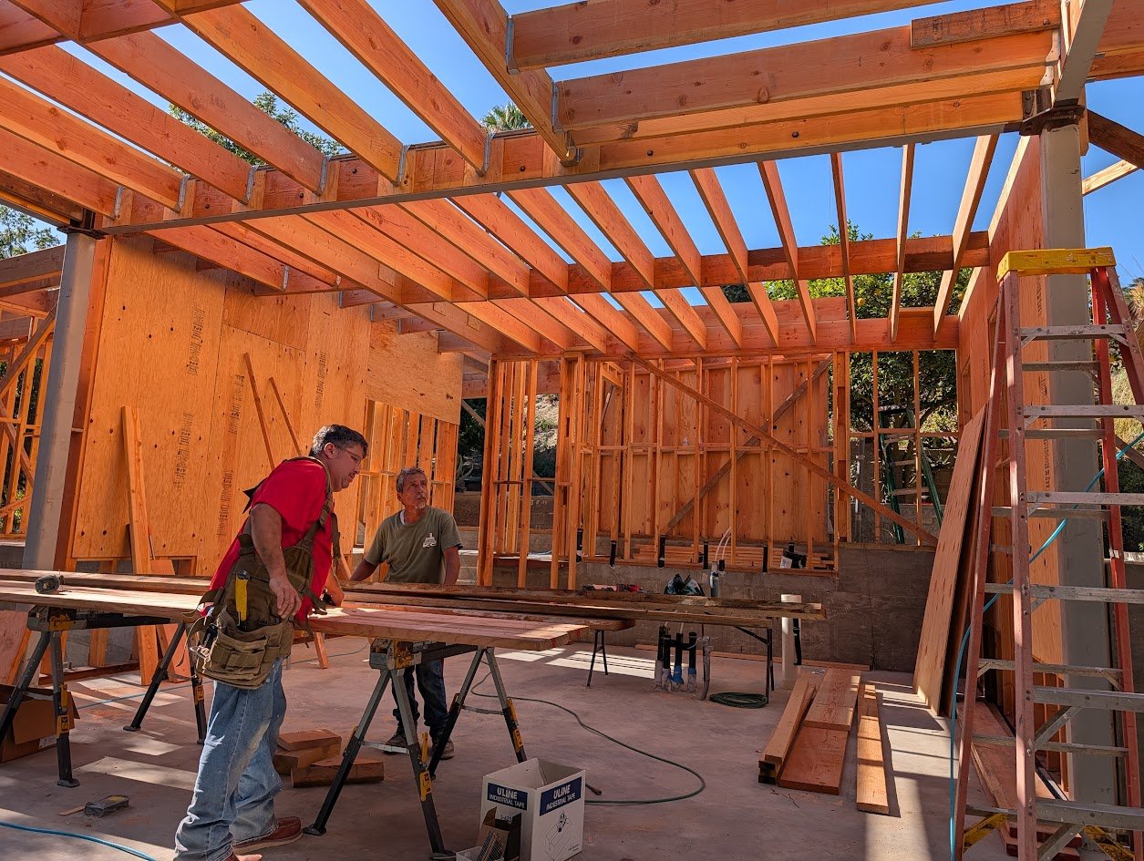 Ketterling Construction team framing a custom structure